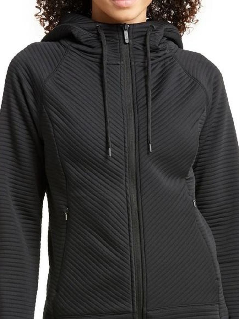 Zella zen ottoman full zip black hoodie
